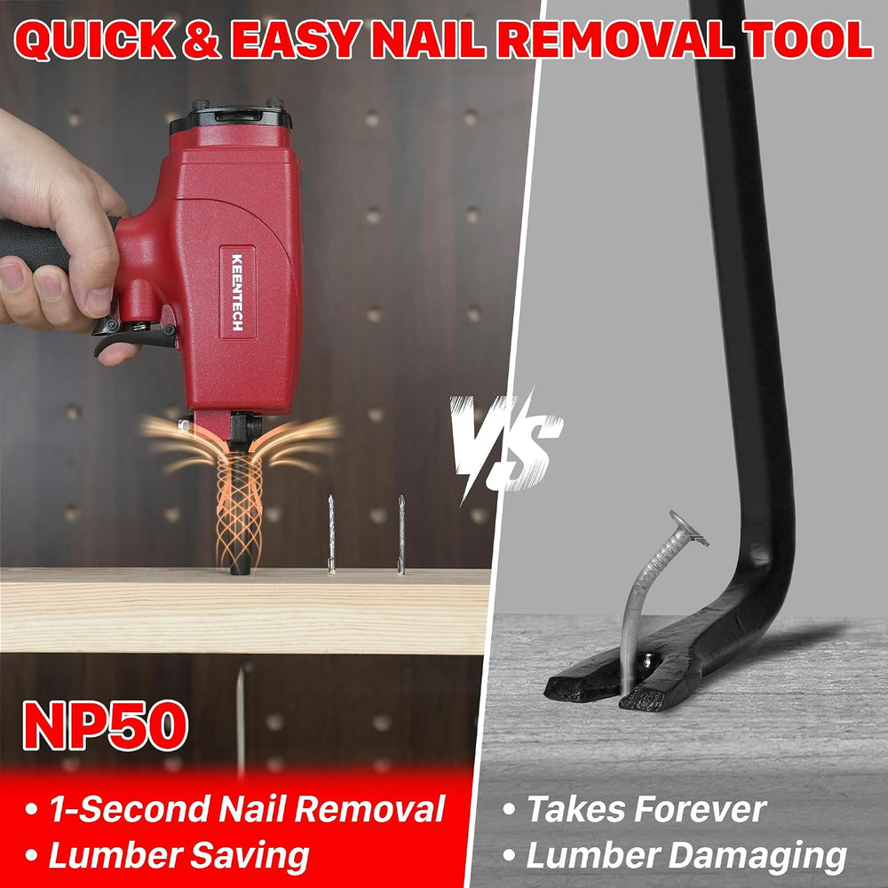 KEENTECH Pneumatic Nail Remover, Fast & Labor-Saving Air Punch Nailer, De...