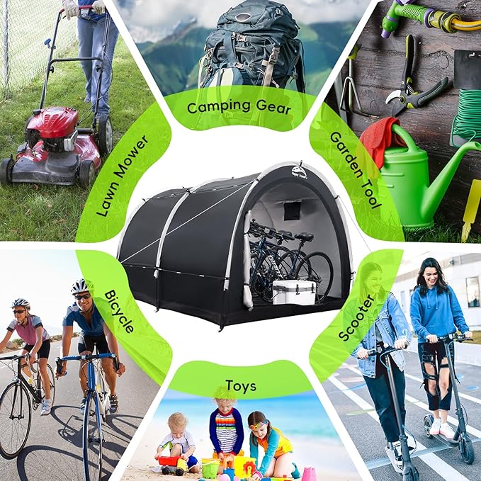 Happy Travel Bike Storage Tent Shed, Outdoor Waterproof Bicycle Covers Shelter