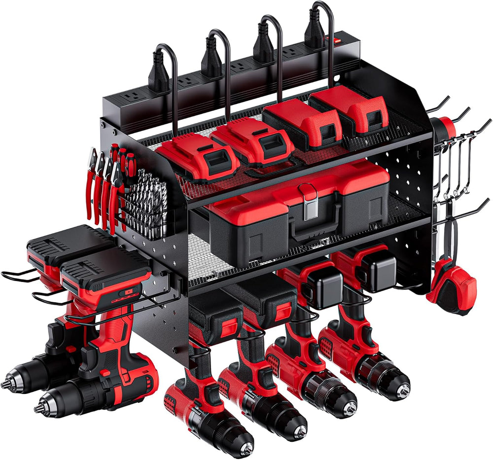 TRZZ Power Tool Organizer Wall Mount, 3-Layer Charging Station