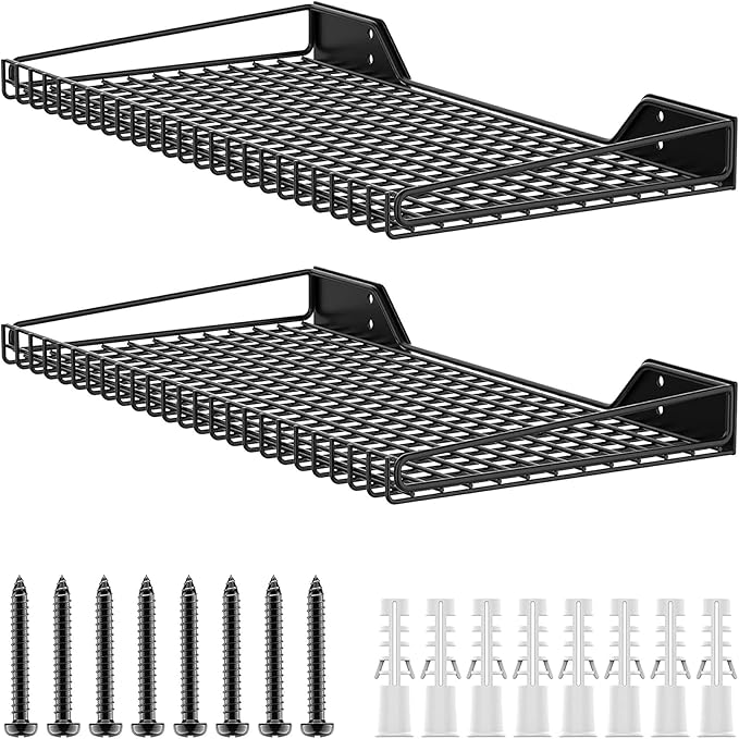 TORACK 2 Pack Wall Mounted Storage Shelves, 23.5" x 12" Wall Shelf