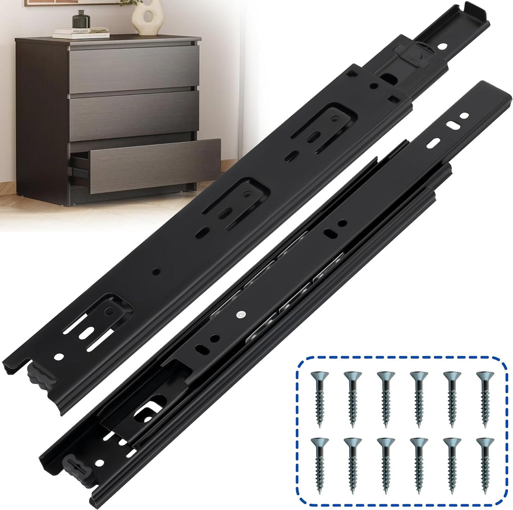 14 Inch Drawer Slides 10 Pairs (20pcs) Side Mount Rails - Heavy Duty Full Ext...