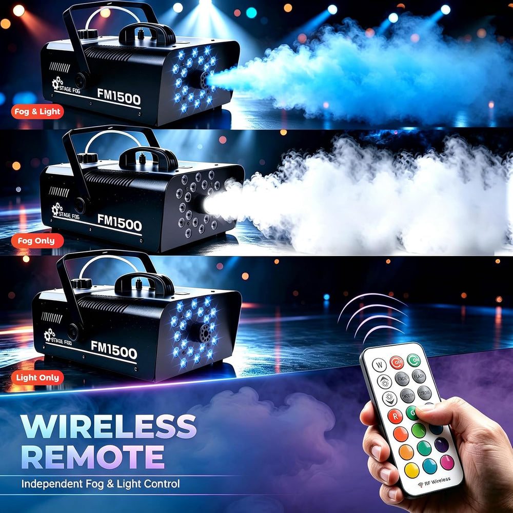 1500W Fog Machine Outdoor Indoor, Halloween Smoke Machine Fog 20000 CFM