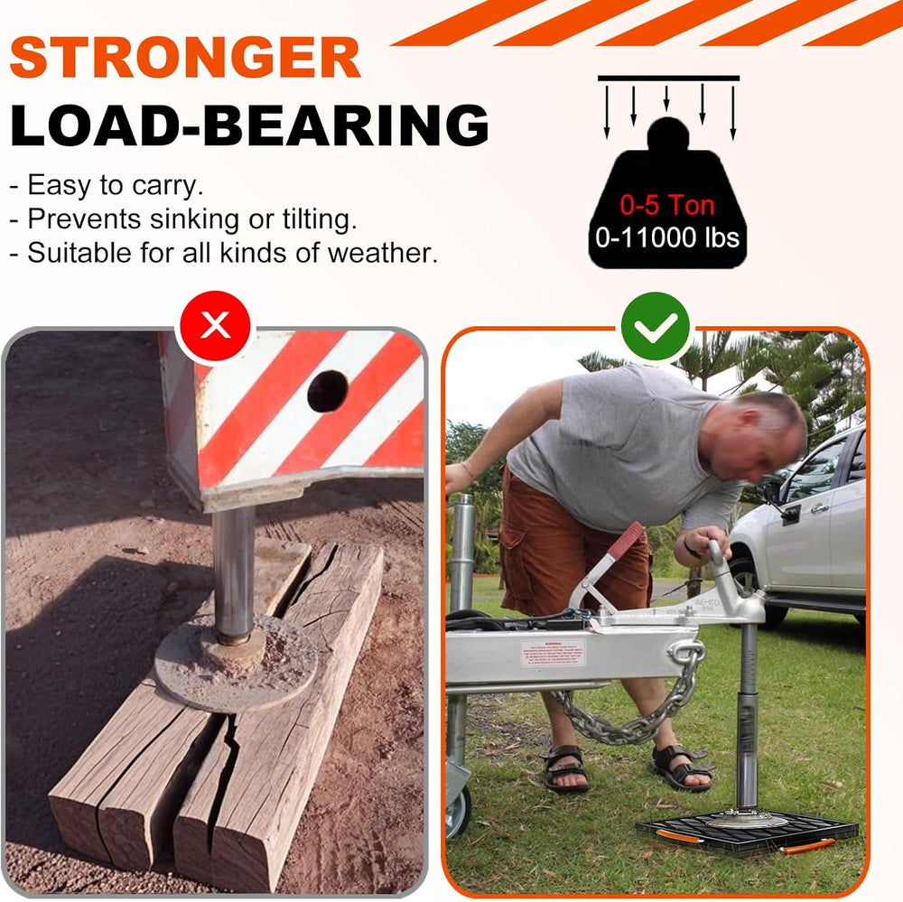 12 X 12 X 1 inchs Non-Slip Rv Jack Pads, 2 Pack Camper Outrigger Pads with Ha...