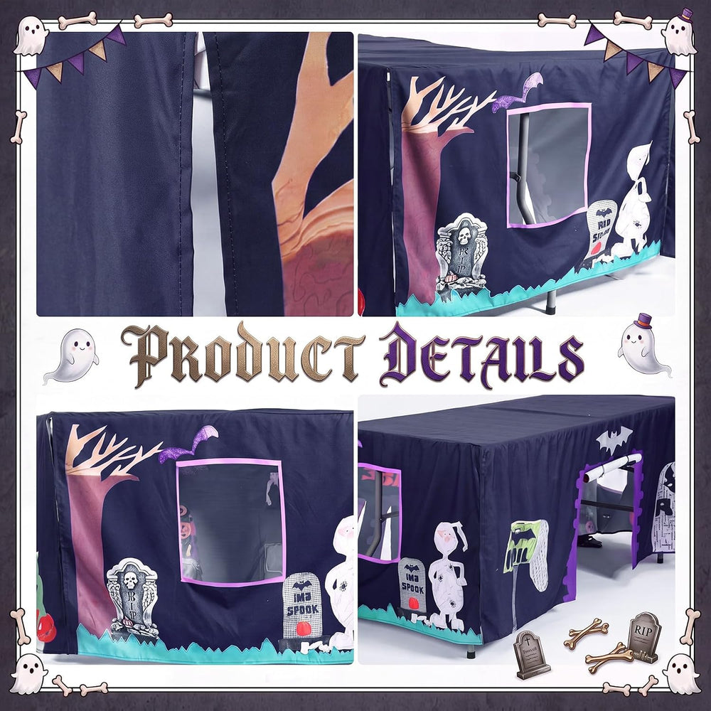 Oudain Large Halloween Haunted House Tablecloth 67 x 25.5 x 40 Inch
