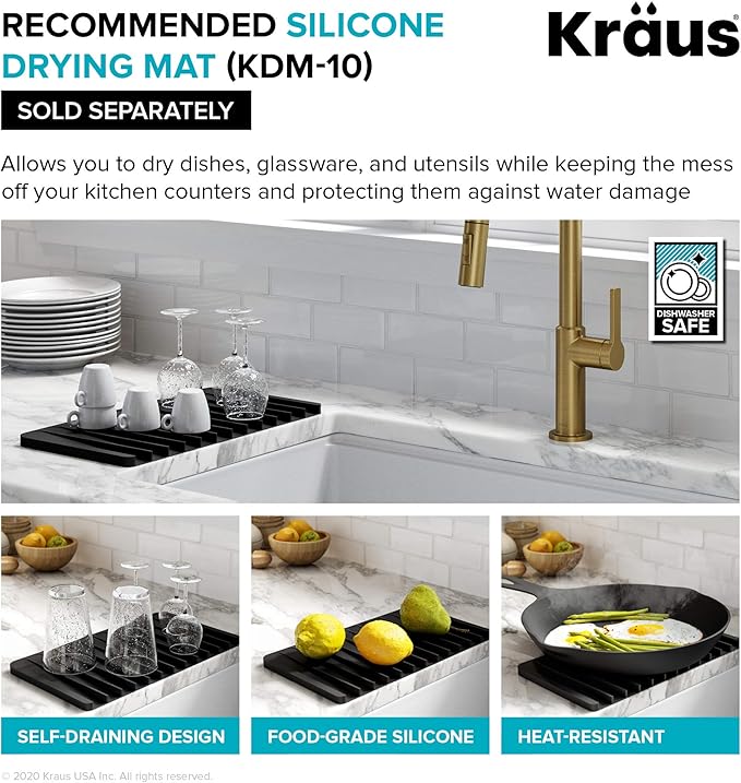 KRAUS Kore 57-inch Undermount Workstation 16 Gauge Single Bowl Stainless Steel