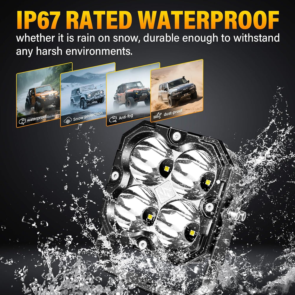 Willpower 4 inch 30W LED Light Bar with DT Wiring, Spot Beam Off Road 4X4 Dri...