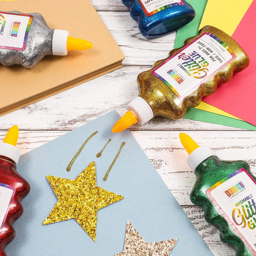 Bright Creations Glitter Glue Variety Pack (8 Colors, 6.8oz (8ct))