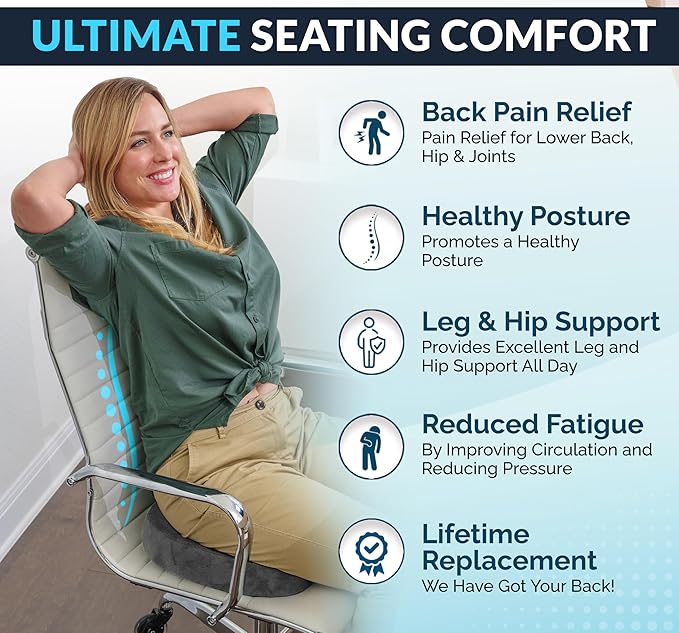 ComfiLife Premium Gel & Memory Foam Seat Cushion – Doctor Recommended Office