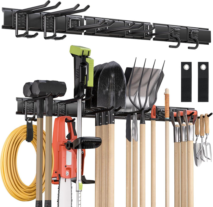 Garden Tool Organizer Wall Mount, 48 inches Tool Storage Rack