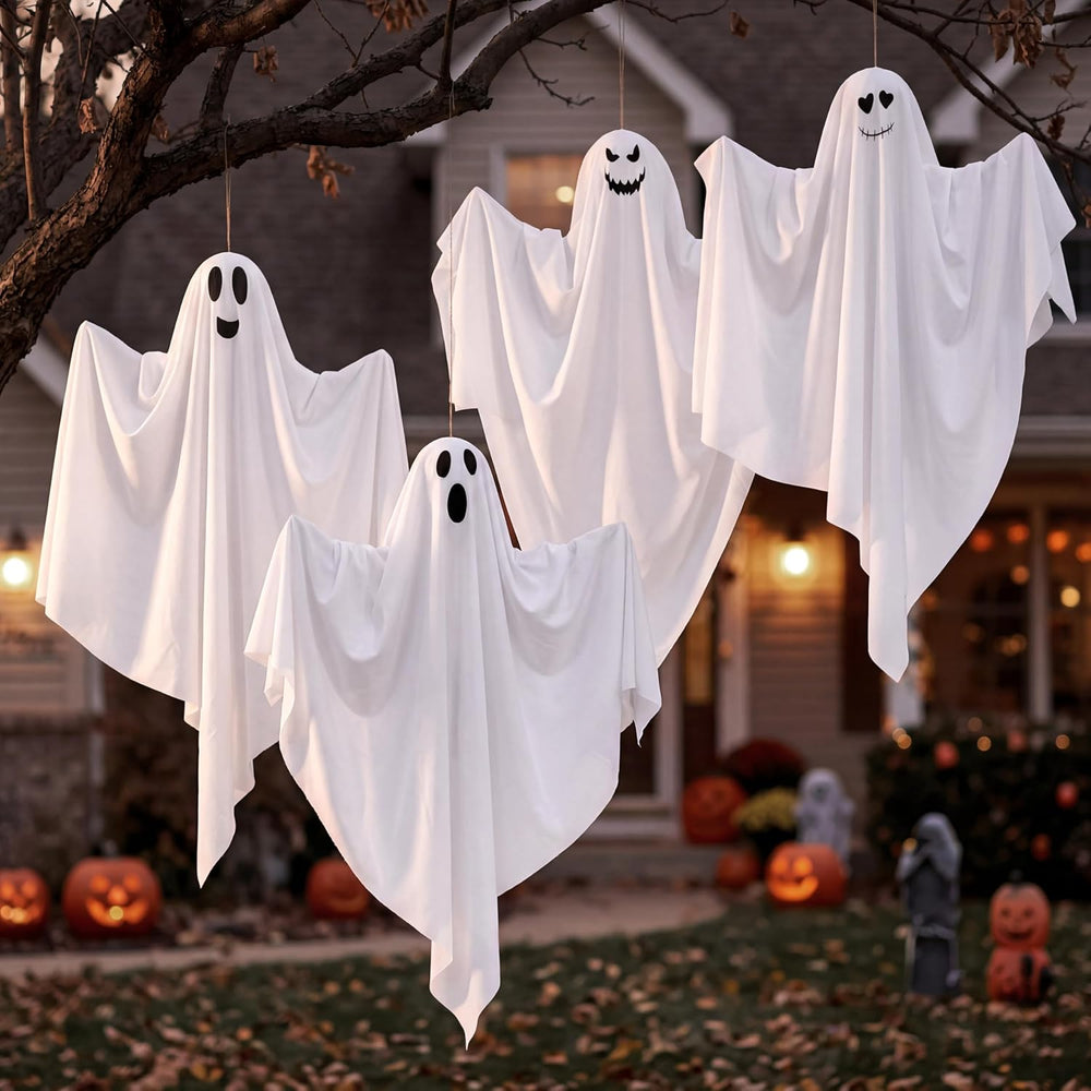 JOYIN 4 Pcs Halloween Party Decoration 27.5" Hanging Ghosts, Cute Flying...