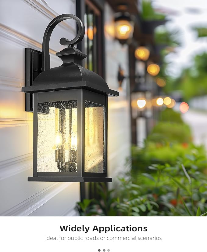 FEMILA 26" Outdoor Wall Light, Large Exterior Wall Light Fixtures, 3 Light