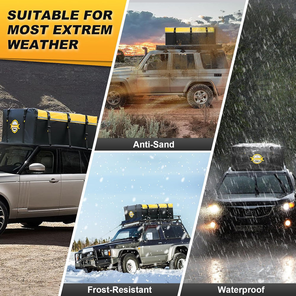 Sailnovo Car Rooftop Cargo Carrier Bag 20 Cubic, PVC Vehicle Soft-Shell Car T...