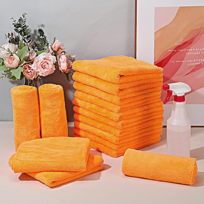 Shimeyao 30 Pcs Edgeless Microfiber Plush Towels