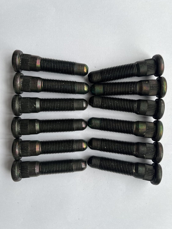 12PCS M14x1.50 Serrated Front Wheel Studs 610-674 Replacement for 2021-2025 Cadillac Escalade, Fits for 19-25 Chevrolet Silverado 1500 Colorado Suburban Tahoe, GMC Sierra Yukon Canyon