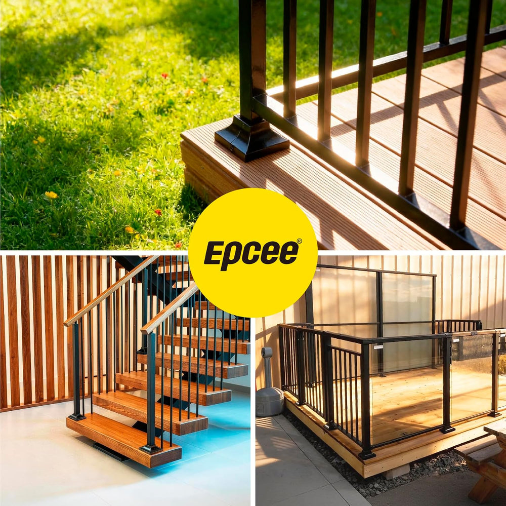 8pcs 1.25" Aluminum Deck Post Base Cover, Skirt, Handrail, Stair, Porch,...