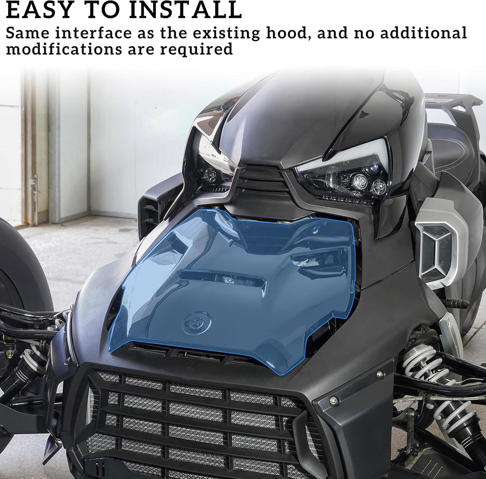 SAUTVS Epic Hood Panel for Can-Am Ryker, Gloss Black Epic Turbo Hood Scoop fo...