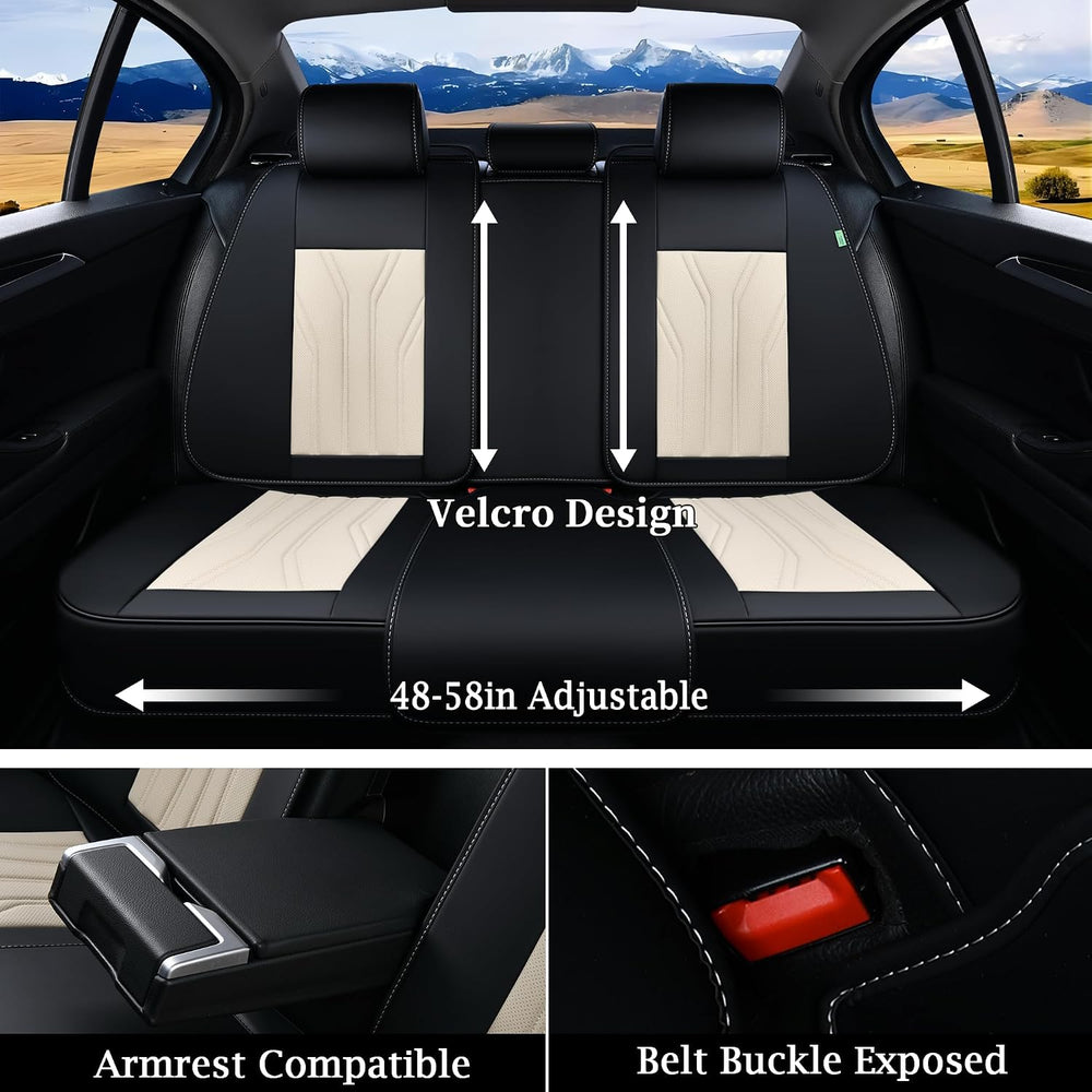 FLORICH Leather Seat Covers, Seat Covers Full Set, Car Seat Protectors 5 Seat...