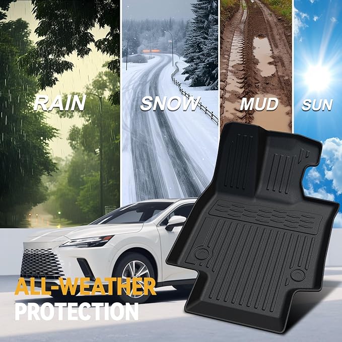 Floor Mats Set for 2023-2025 Lexus RX350/RX350H/RX500h Accessories, All Weather