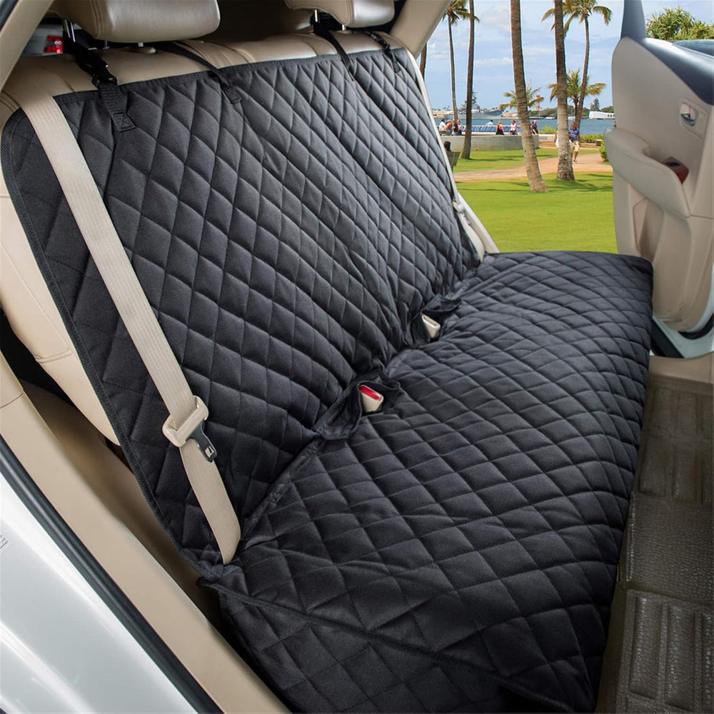 VIEWPETS Bench Car Seat Cover Protector, Waterproof Heavy-Duty, Black