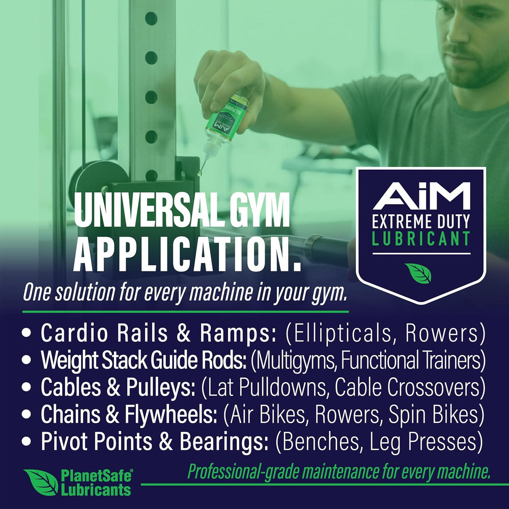PlanetSafe Lubricants AiM Exercise Equipment Lube Kit, 16 oz + 0.25 oz