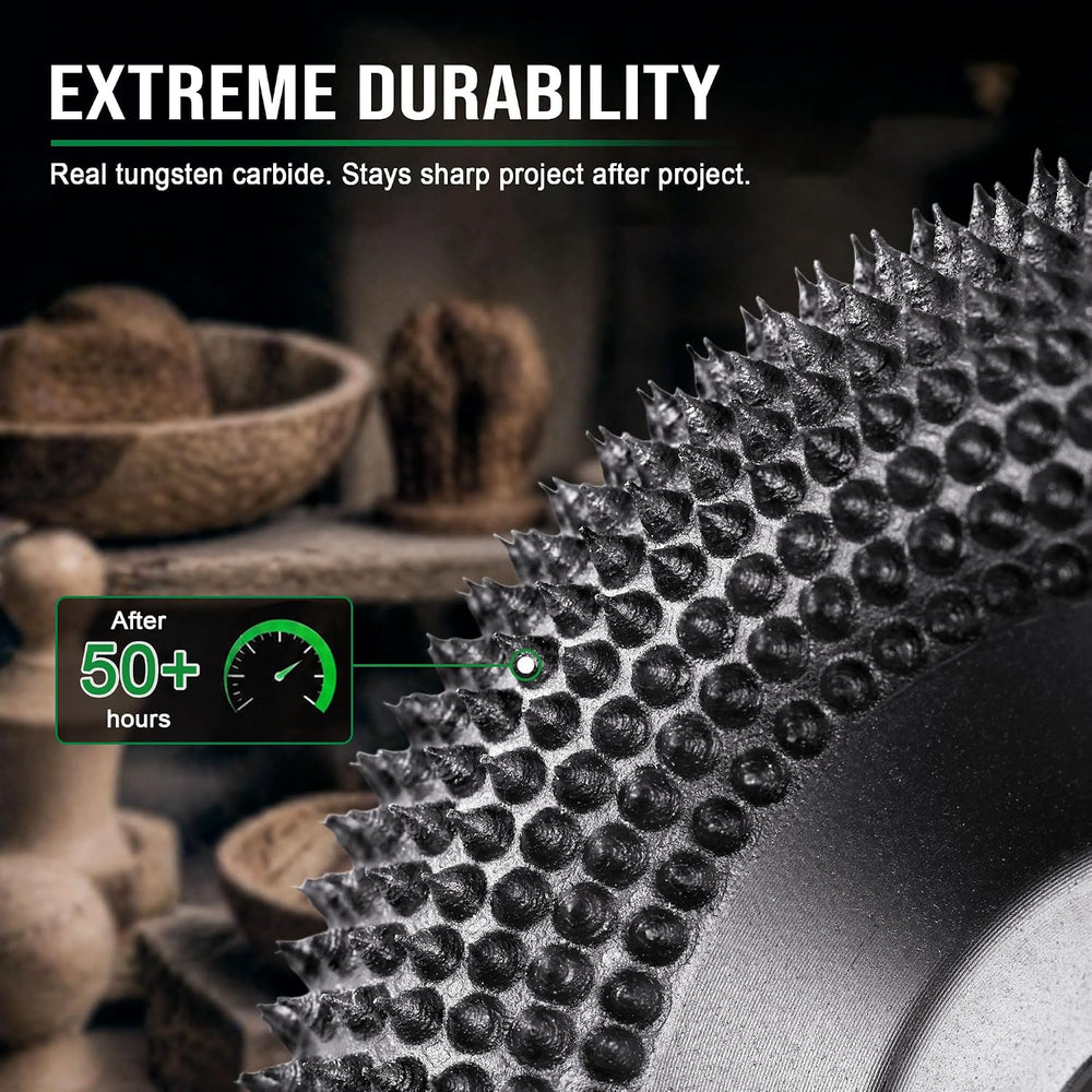 Tungsten Carbide Carving Wheel for Angle Grinder, Wood Shaping Disc, Aggressi...