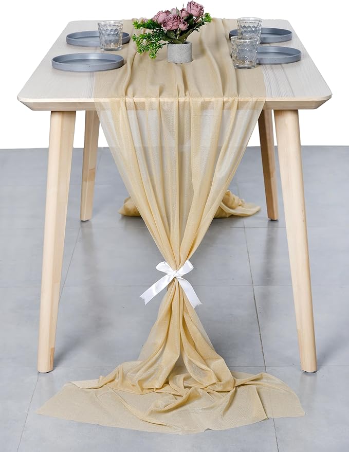 MDS Halloween Chiffon Table Runner - 5 Pack, 29 x 120 Inches, 10ft Each - She...