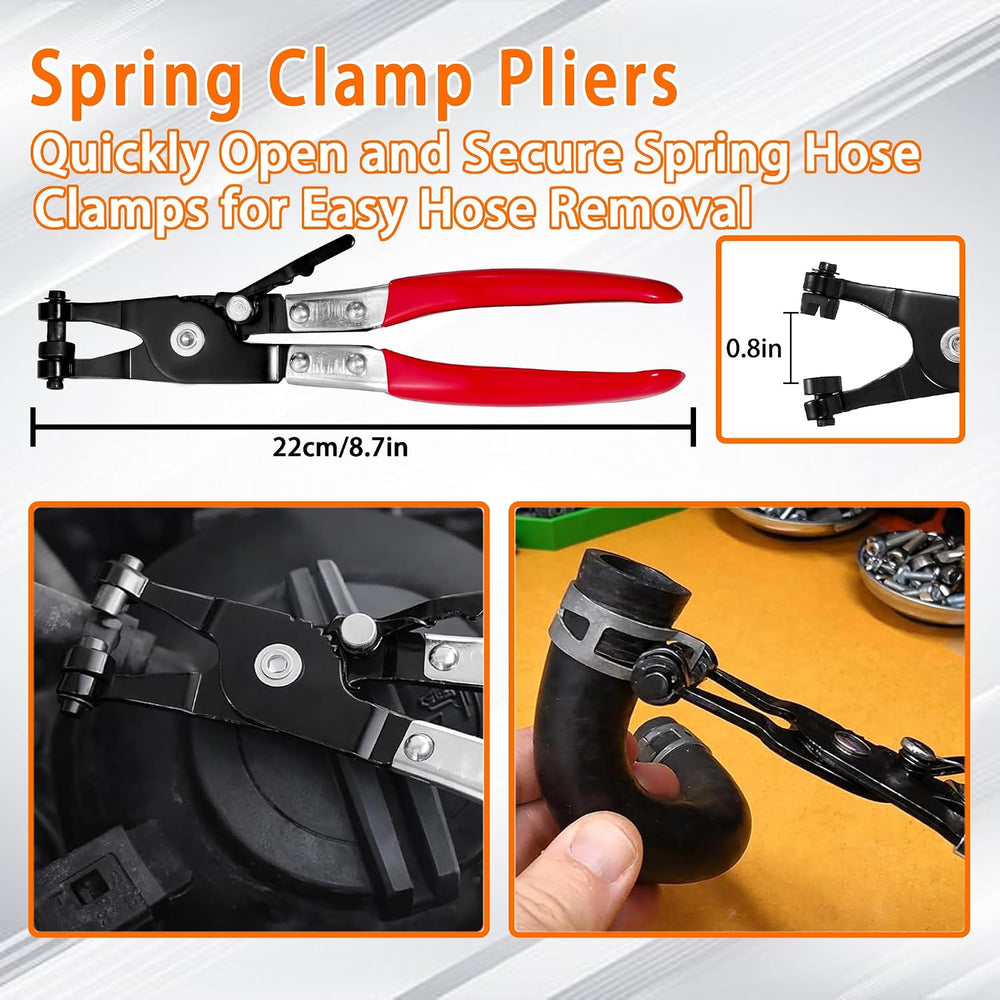 8-Piece Fuel Line Disconnect Tool Set with Hose Clamp Pliers, Relay Puller, P...