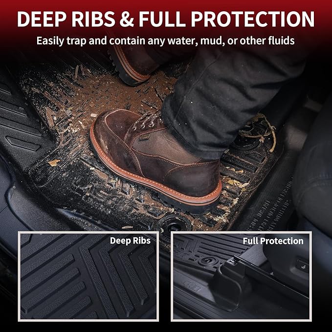 LASFIT Floor Mats&Trunk Mat for Toyota 4Runner 2013-2024 All Weather TPE ...