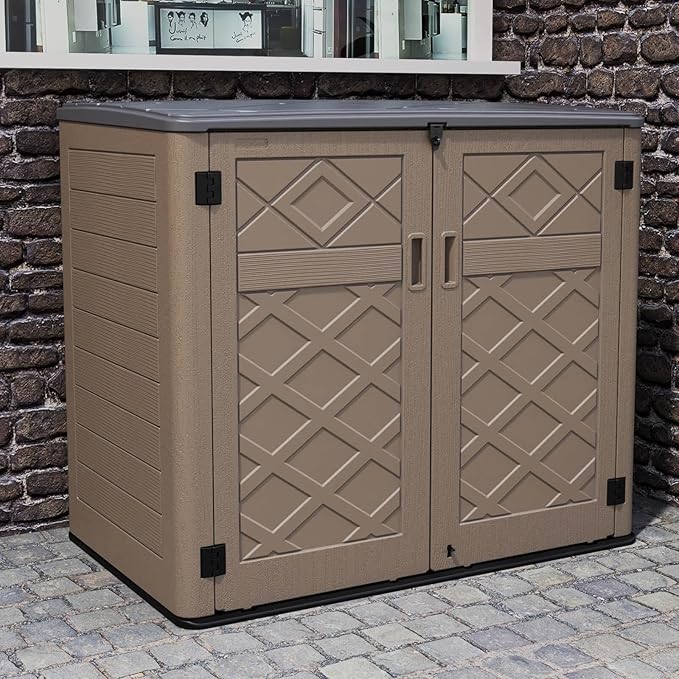 HOMSPARK Storage Shed Weather Resistance, Outdoor Storage Cabinet