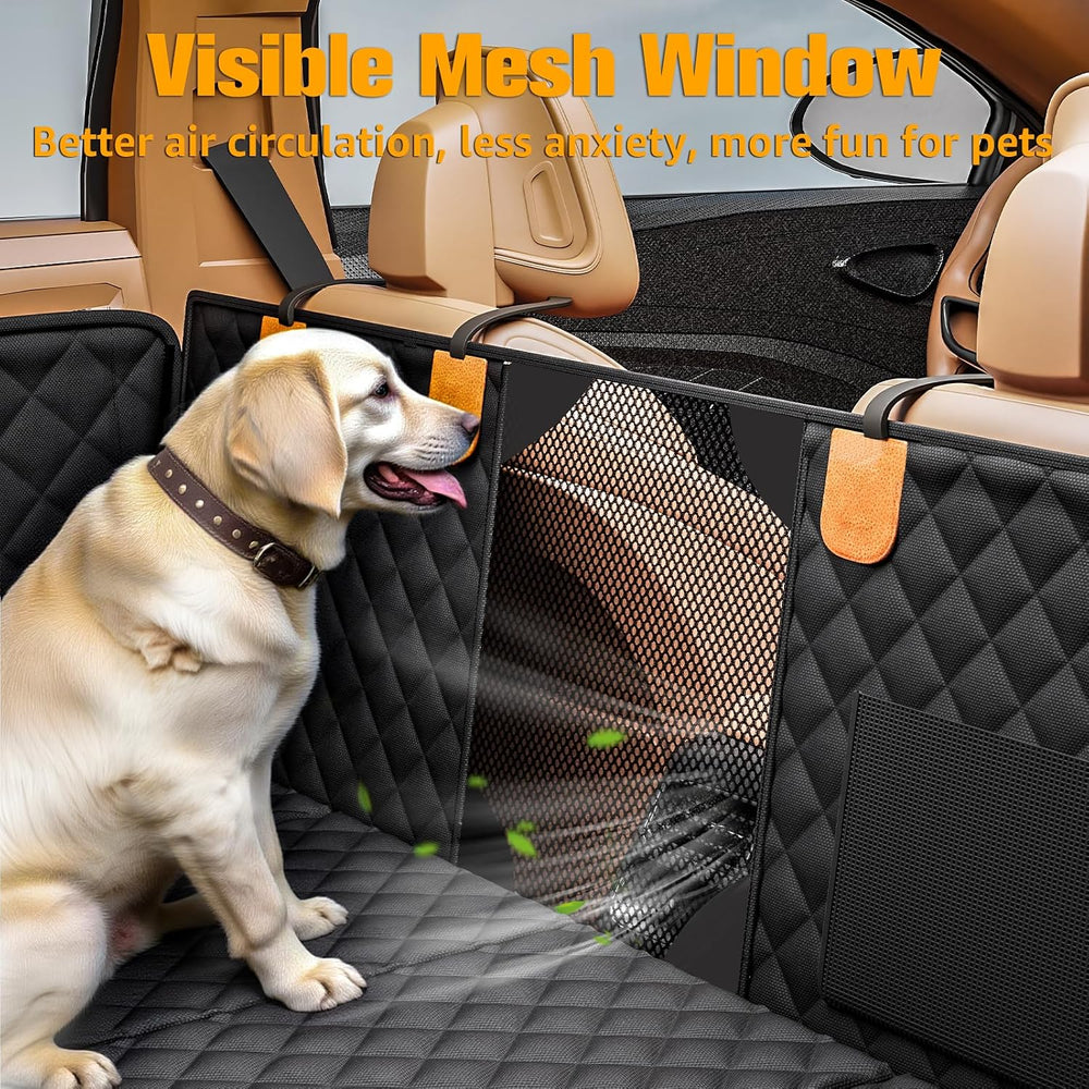 PETICON Dog Car Seat Cover for Back Seat, Hard Bottom Back Seat Extender