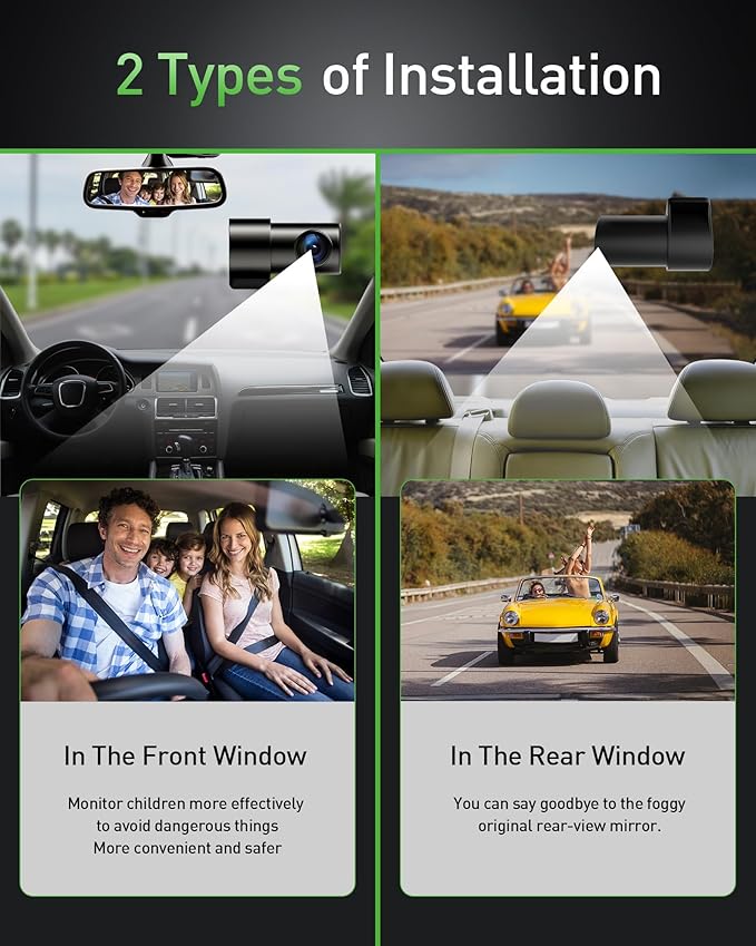 Dash Cam Front and Rear, 4K+2K Dash Camera