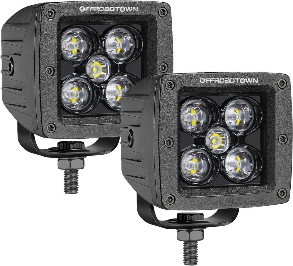 OFFROADTOWN LED Cubes 2PCS 3 Inch 100W CREE LED Pods Ditch Lights