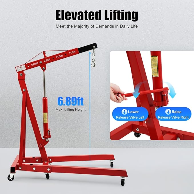 Folding Engine Hoist 1 Ton Engine Crane Lift