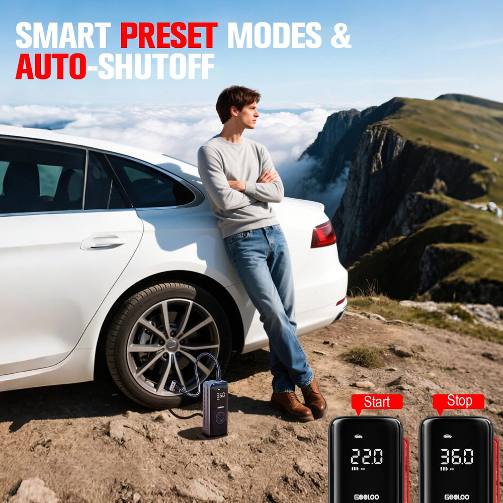GOOLOO A6 Lite 160 PSI & 7500mAh Tire Inflator Portable Air Compressor