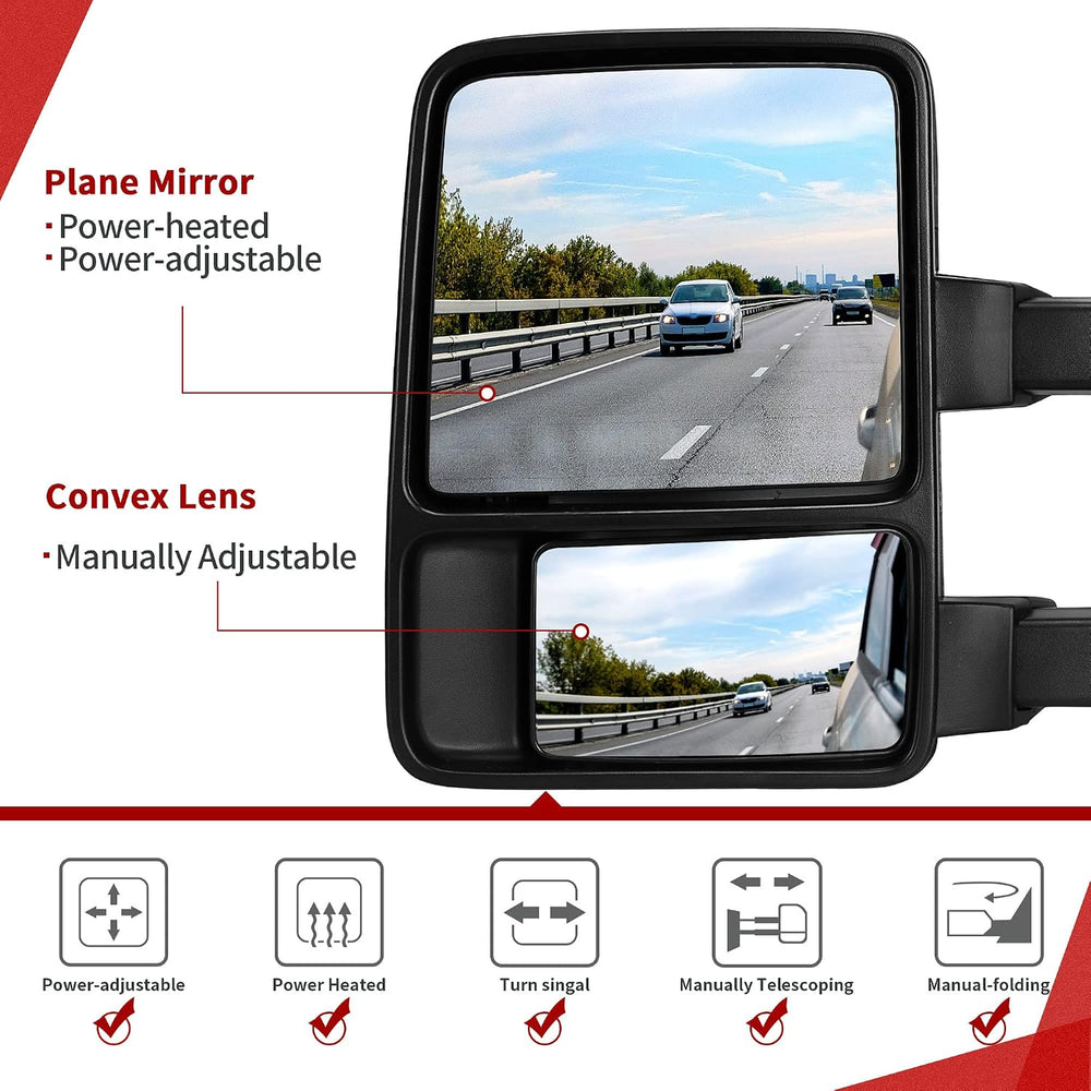 YITAMOTOR Towing Mirror Compatible with 2008-2016 Ford F250 F350 F450 F550 Su...