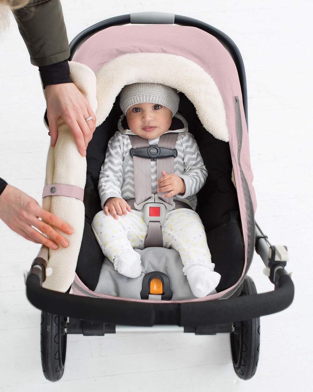 Skip Hop Winter Car Seat Cover, Stroll & Go, Pink Heather