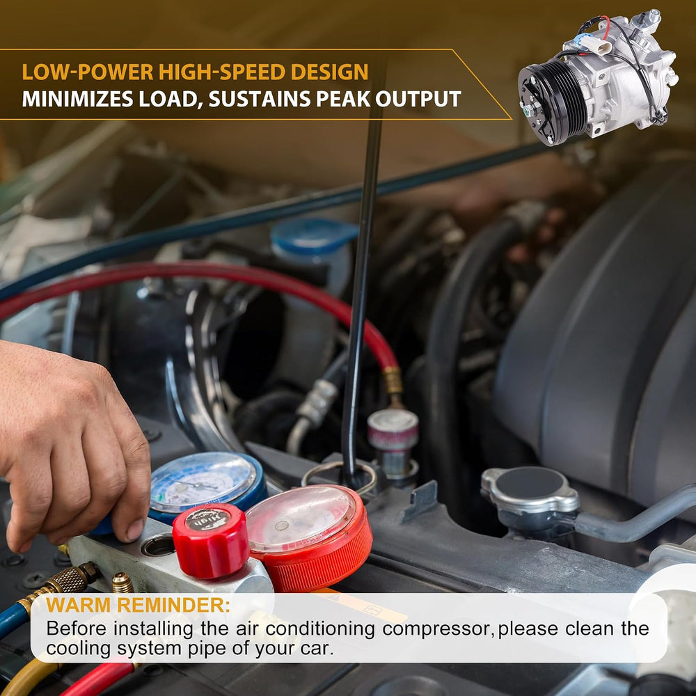 Air Conditioner AC Compressor with 6PK Clutch