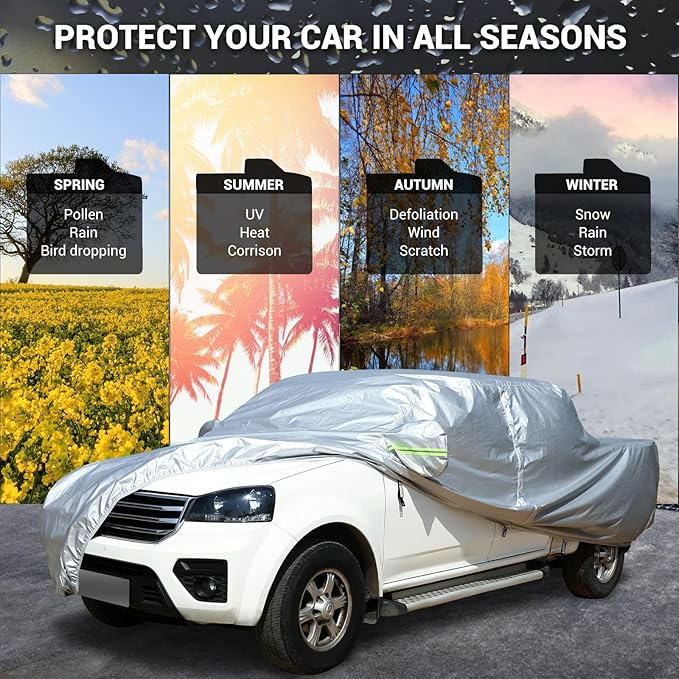Tecoom Truck Cover Waterproof All Weather, Breathable Light Shell Outdoor