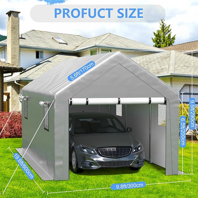Carport 10x20 ft Heavy Duty