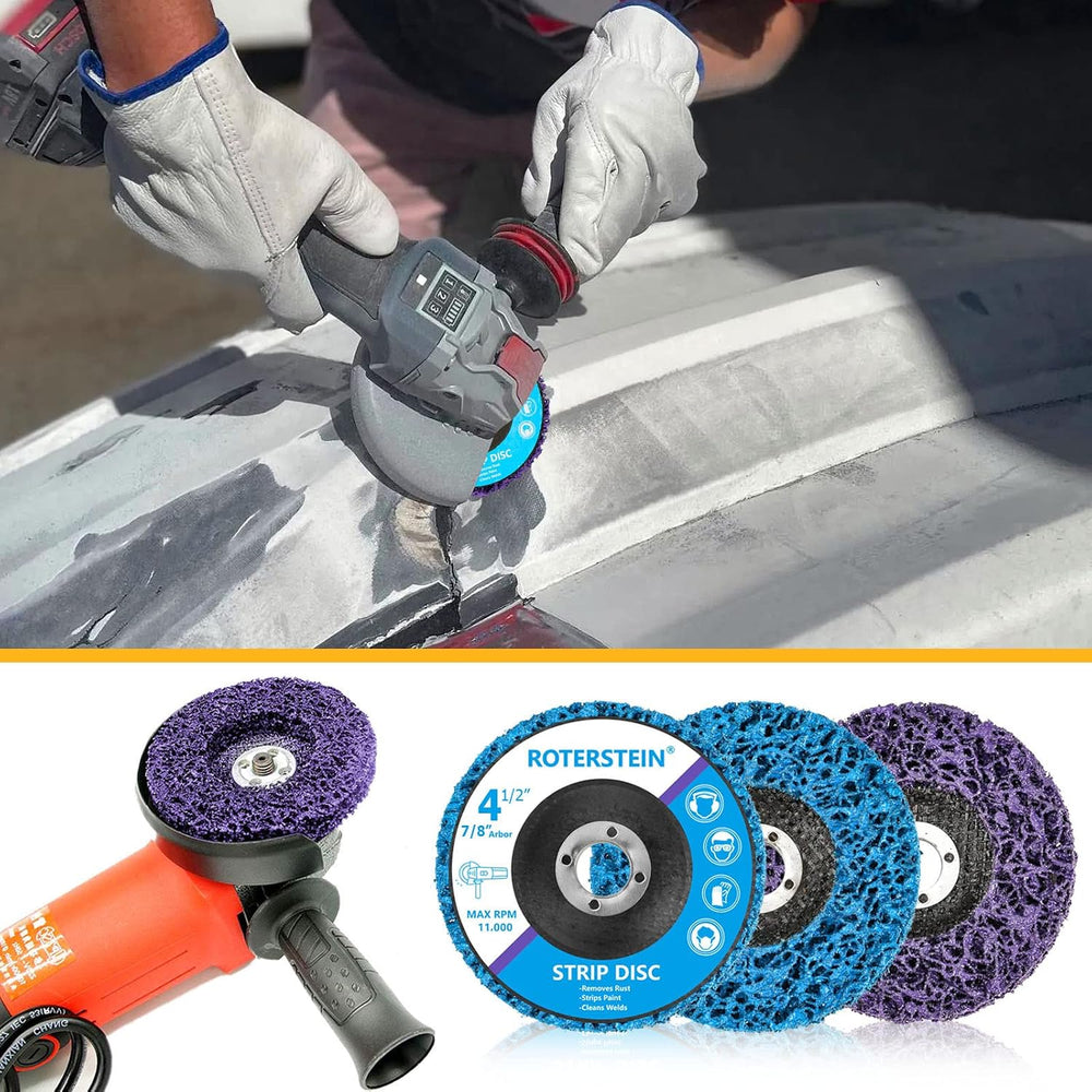 10 Pack Strip Discs Stripping Wheel 4.5 inch for Angle Grinder Clean and Remo...
