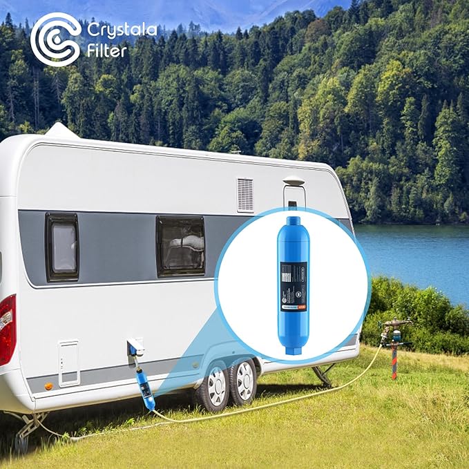 CRYSTALA RV/Camper Water Filter, Inline Water Filter Effectively Reduces Bad ...