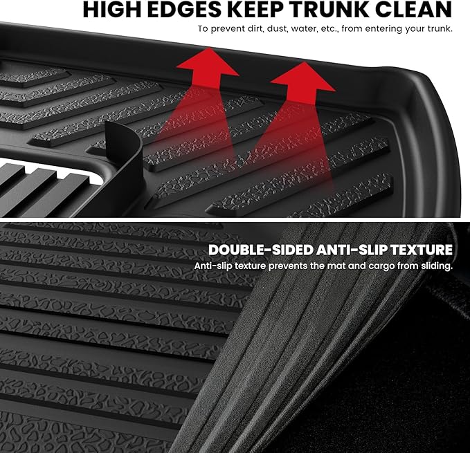 LASFIT Cargo & Backrest Mats for Toyota 4Runner 2013-2024, All Weather Cu...