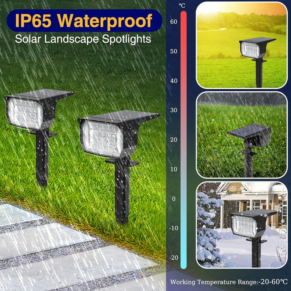 nipify Solar Spot Lights Outdoor Color Changing, Halloween RGB Spotlights