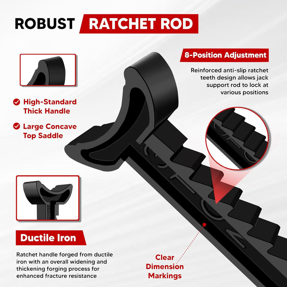 3 Ton Car Jack Stands Adjustable Auto Floor Jackstands with Double Locking an...