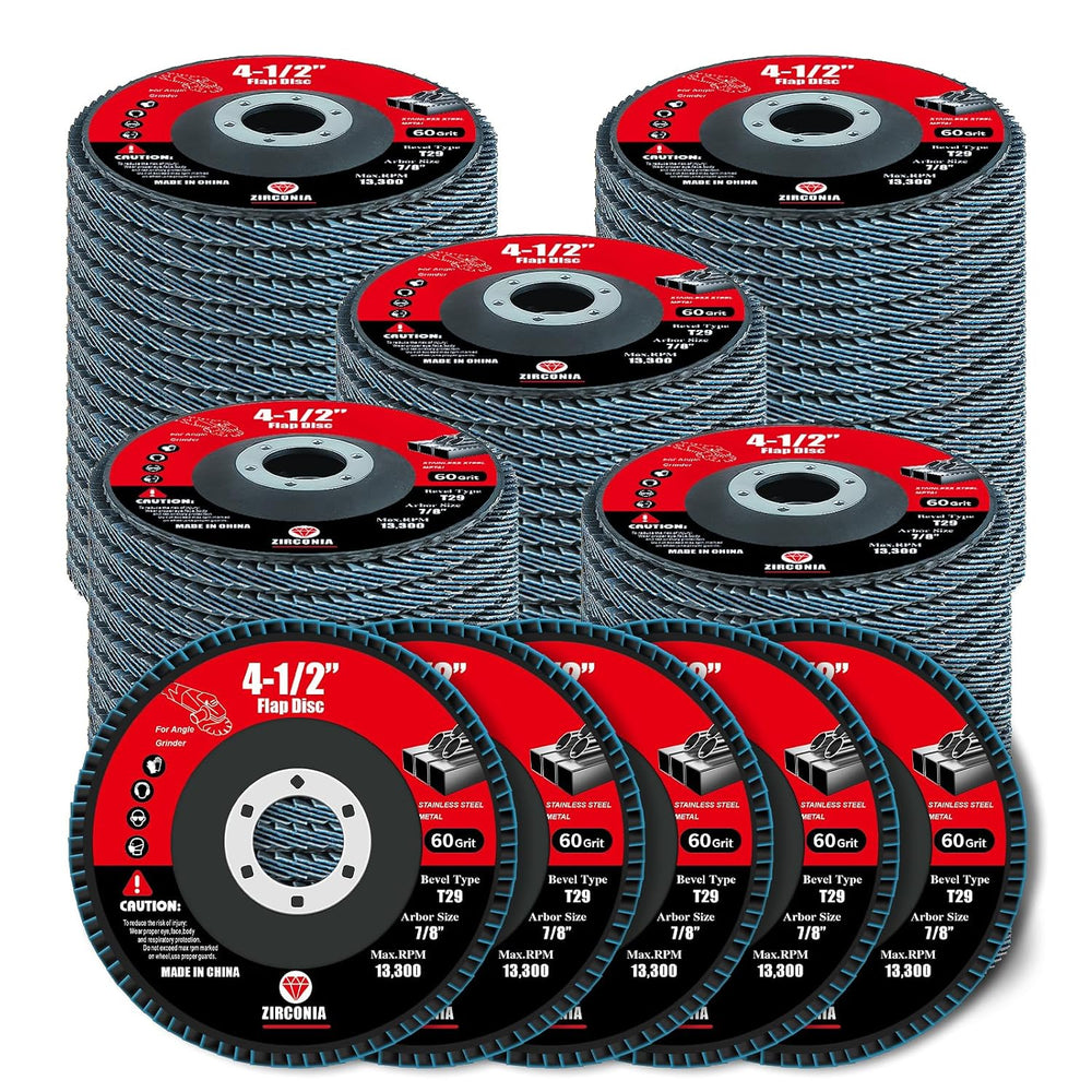 30 Pack Flap Discs 60 Grit, 4 1/2" x 7/8" for Angle Grinder,Type 29...
