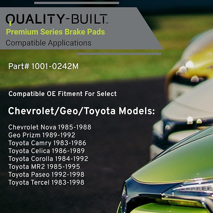 Premium Semi-Metallic Front Brake Pads Compatible