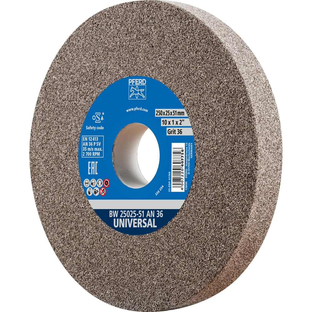 PFERD Vitrified Bench Grinding Wheel – Universal, 10" Diameter, 1" ...