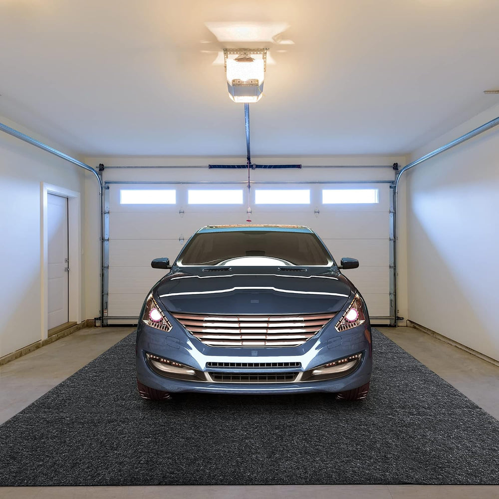 HOMBYS Garage Floor Mats for Under Car, Dark Grey Garage Flooring Rug,