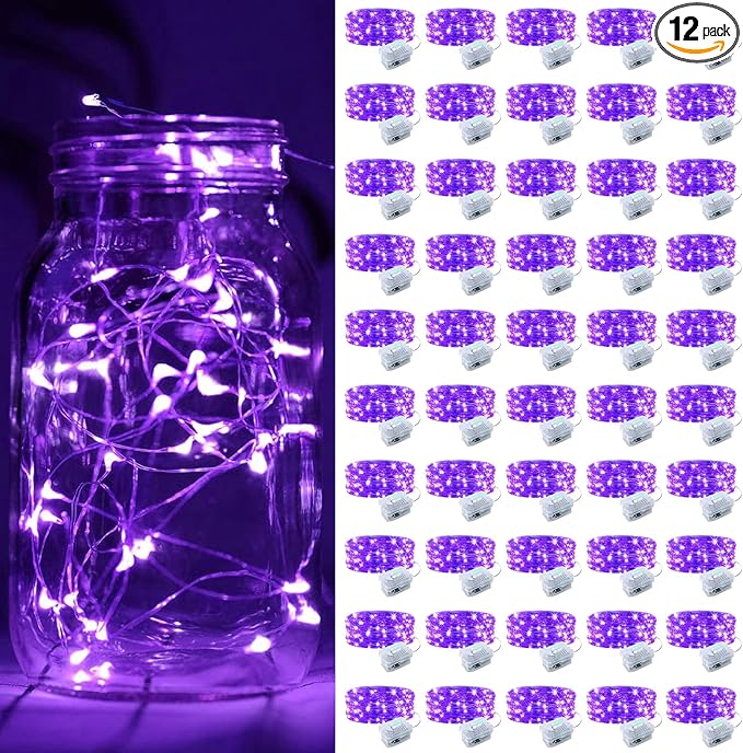 ZGWJ 50 Pack Fairy Lights Battery Operated, 7ft 20 Mini LED Fairy String Ligh...
