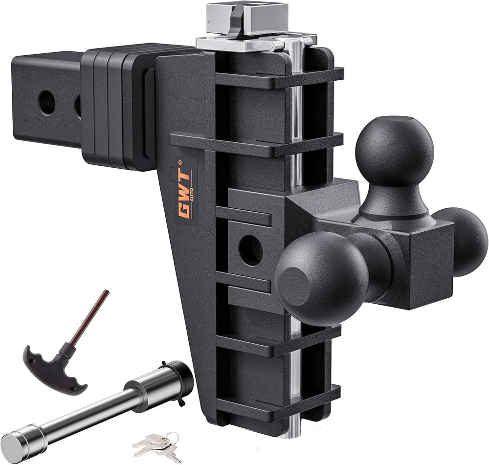 GWTAUTO Adjustable Trailer Hitch, Tri-Ball (1-7/8" x 2" x 2-5/16&qu...